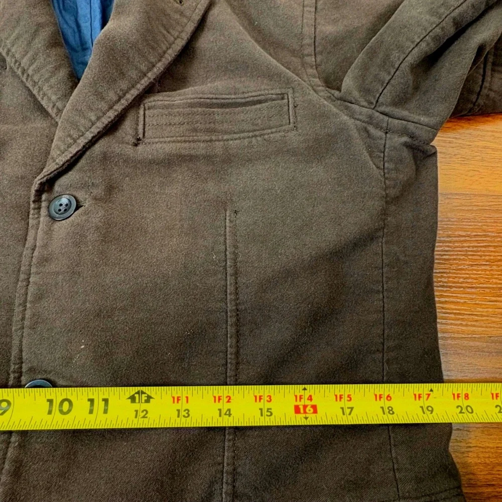 Gap Vintage Y2K Blazer Jacket Mens Medium Brown Cotton 3-Button Casual Normcore